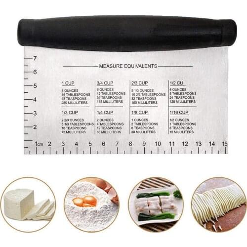 Rectangle Kitchen Dough Cutter Scraper Dough Knife Divider Flour Pastry Cake Pizza Cutting Tools Stainless Steel Kitchen Tools