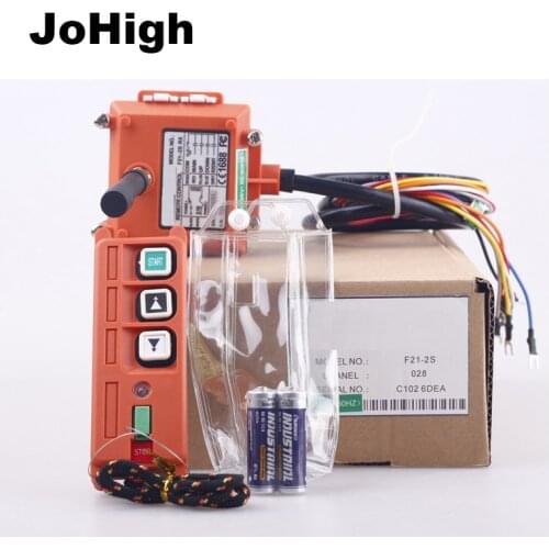 JoHigh Small Portable 1 transmitter + 1 receiver Wireless Industrial Electric Hoist Remote Control 380V 220V 36V 24V