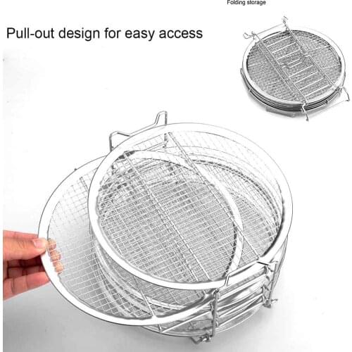 Five Stackable Layers Dehydrator Grill Stand Rack for Pressure Cooker Air Fryer Kitchens Food Dehydrate Grill Tool