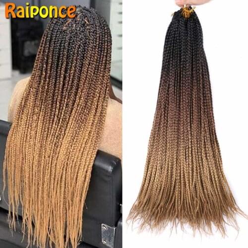 Raiponce Ombre Crochet Hair Jumbo Box Braids Braiding Hair Extension Synthetic Hair 22Roots/Pack Crochet Hair For African Braids