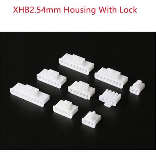 XHB2.54mm Connector Male Plug Plastic Shell Housing With Lock 2/3/4/5/6/7/8/9/10P