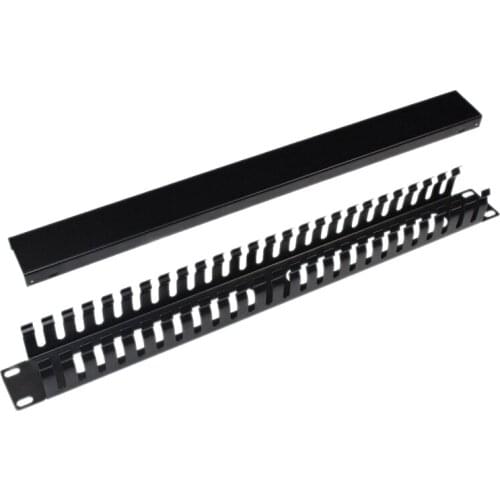 NEW-1U 25-Speed Server Cable Management Rack, 19Inch Network Rack Trunking Duct Panel, Metal Network Cable Organizer