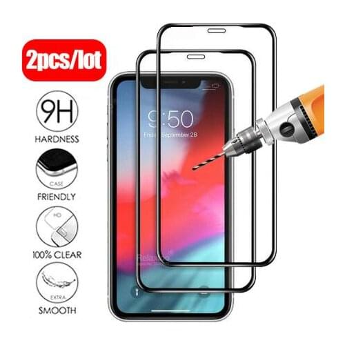 2pcs Tempered Glass for iphone 11 pro 3D Full cover Protective Glas Screen Protector for iphone 11 pro max 2019