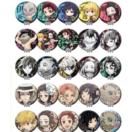 1pc 58MM Demon Slayer: Kimetsu no Yaiba Badges Brooch Pins