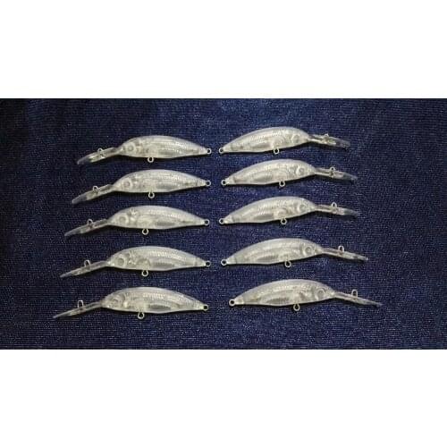 10pcs Unpainted Hardbait Crankbait Fishing Lure Body 2 Inch 1/8 OZ Blank lures JSE014