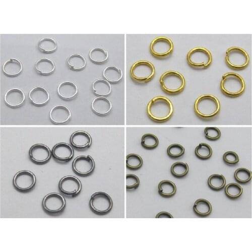 1500Pcs Silver-plate/Bronze/Gunmetal/Golden Plated Open Jump Ring 5X0.7mm