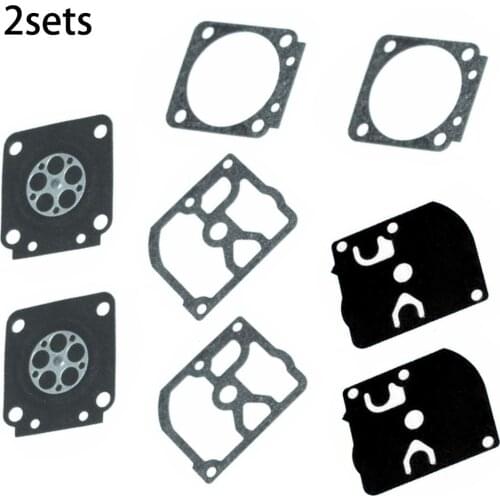 2Set Carburettor Diaphragm Gaskets For Stihl HS80 Zama Carb GND-51 RB85 C1Q-S53A Diaphragm Gasket Needle Repair Kit