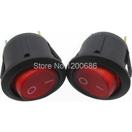 5Piece 21*15 6A/250V Rocker switch Rocker switch Second gear three feet with light Power switch