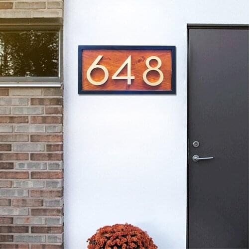 Big Floating House Number Sign Golden 15cm Modern Building Signage Outdoor Huisnummer Numeros Casa Door Numbers Address Plate