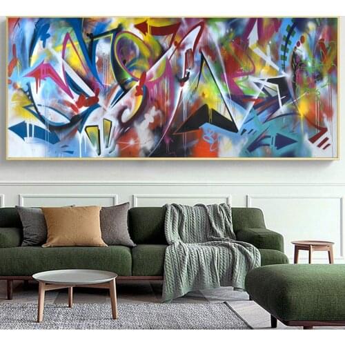 Large Size Graffiti Street Art Abstract Canvas Oil Painting Poster And Prints Wall Art Home Goods Wall Decor No Frame Picture
