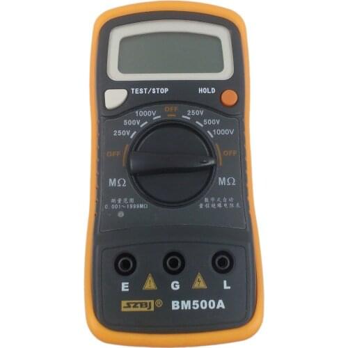 BM500A Digital Insulation Resistance Meter 1000V 1999M Resistance Tester Meter Megohmmeter Megger Multimeter
