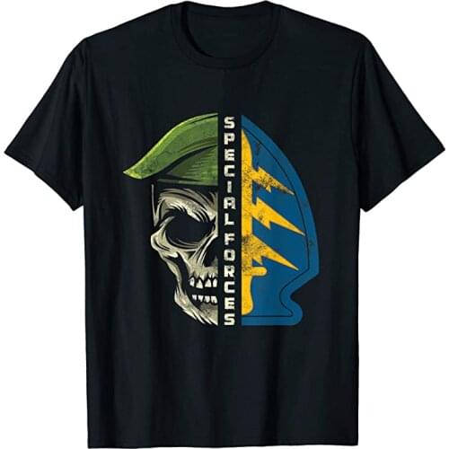 US Army Special Forces Green Beret Skull T-Shirt. Summer Short Sleeve O-Neck Mens T Shirt Men Cotton Tees Harajuku Streetwear