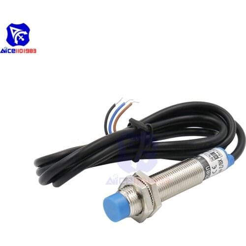 Diymore Inductive Proximity Sensor Switch Non-Shield Type LJ12A3-4-Z/BX Detector 4mm 6-36V DC 200mA NPN NO Normally Open 3 Wire