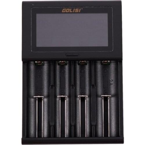 Golisi I4 2.0A Intelligent Lcd Charger Intelligent Fast Battery Charger For Li-Ion 18650 26650 20700 Aa Aaa Rechargeable Battery