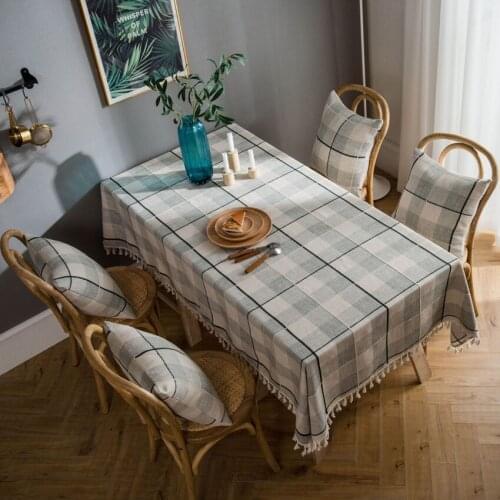Plaid Table Cloth Modern Table Cover Dining Coffee Decoration Tablecloths Banquet Furniture Dustproof Cover Background Obrus