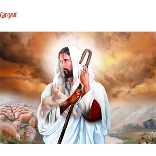 5D diamond painting full Drill square round Jesus religion Cross stitch kit Diamond Embroidery rhinestone mosaic Home decoration