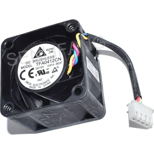 Original TFA0412CN -BE97 4028 4CM DC12V 0.81A 4-Wire Server Square Cooling Fan