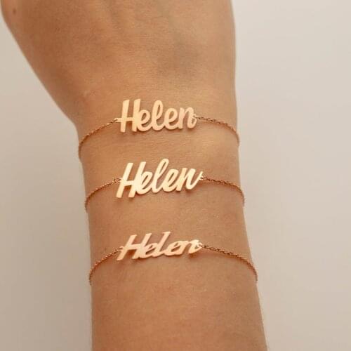 Personalized Custom Baby Name Bracelets Children ID Jewelry Stainless Steel Friendship Bracelet Femme Best Friend Gifts