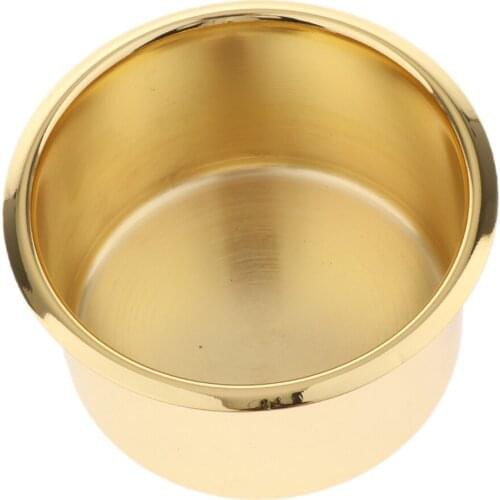 Golden Stainless Steel Cup Holder Insert for Sofa Boat RV Couch Poker Table, Vehicle Interior Storage Tool