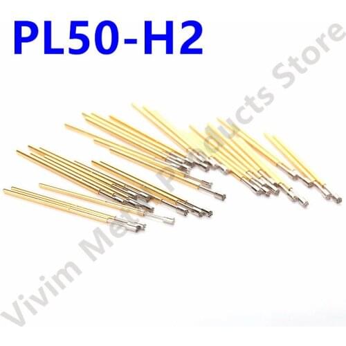 100 PCS Spring Test Probe PL50-H2 length 27.8mm Phosphor Copper Electrical Instrument Tool For Testing Circuit Board Metal Tools