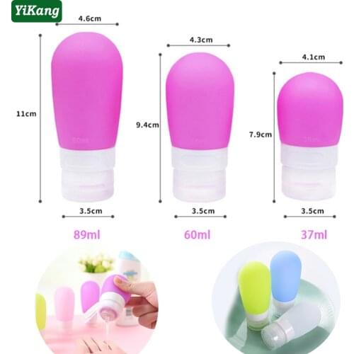 37/60/89ML Mini Silicone Empty Bottle Holiday Travel Bottles Convenient Packing Press Bottles Lotion Shampoo Cosmetic Containers
