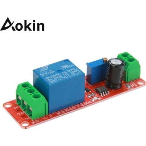 12V NE555 Timer Switch Adjustable Module DC 12V Delay Relay Shield Timing CPU 0-10S 0 to 10 Second 2200W Time Delay Relay Module