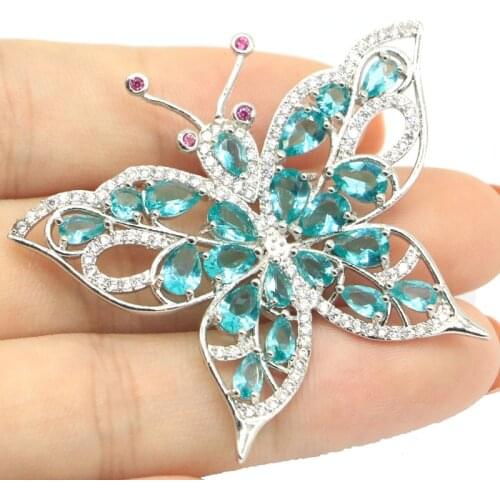 54x27mm Beautiful Long Cross Created Pink Tourmaline Gift For Ladies Jewelry Making Silver Pendant