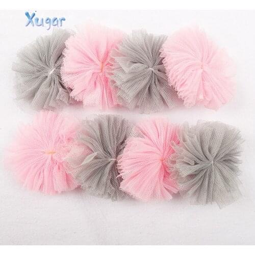 Xugar 10Pcs/Lot Spherical Mesh Flower Lightweight For Wedding Toy Clothes Accessories Home Decoration DIY Craft Materials