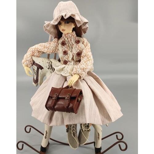 1/4 1/3 Scale BJD Clothes Retro Cute Fairy Dress With Hat Set For BJD/SD MSD SD13 Big Girl Doll Accessories C1025