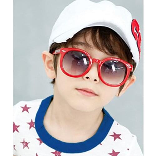 Cute Outdoor Retro Round Frame Sunglasses Boy Girl 2021 New Fashio Lovely Sun Glasses Children Kids Classic Lens Eyewear UV400