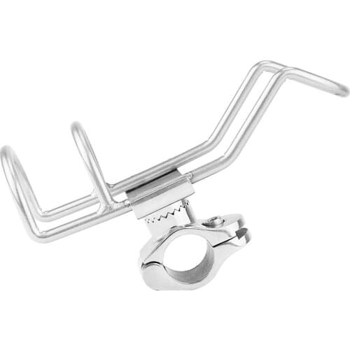 Stainless Steel 316 Fishing Rod Rack Holder Pole Bracket Support Clamp On Rail Mount 26 or 32mm Boat Accessories Marine Grade