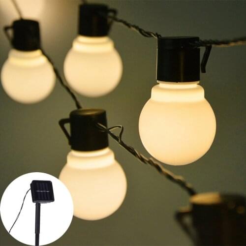 Ball Bulb String Light Chain Globe Bulb 20bulb 30bulb Solar USB EU US Power Led Lights String Wedding Xmas Party Decoration