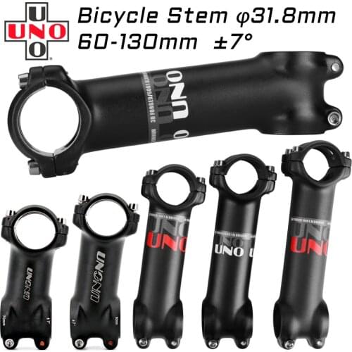 UNO Bicycle Stem 7 Degree 31.8mm 3D Forged Aluminum Alloy XC AM Road bike MTB Mountain Bike Stem 28.6 Cycling Stem 60-130mm Part