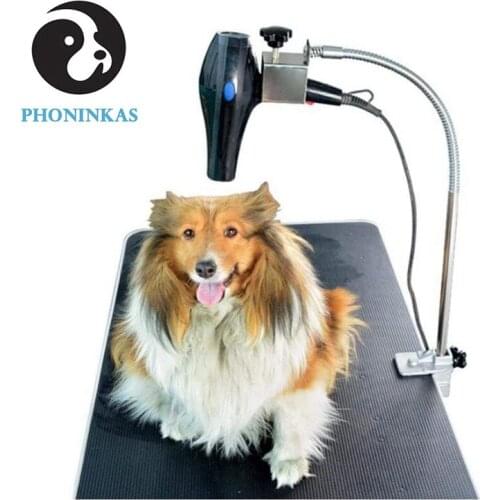 360 Degree Rotating Rack for Pet Dog Hair Dryer Stand Fixed Bracket Cat Grooming Dryer Support Frame Telescopic Braces