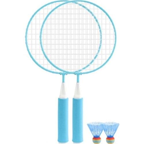 1Pair Kids Children Badminton Racket + 2Pcs Badmintons Set Outdoor Fitness Toy
