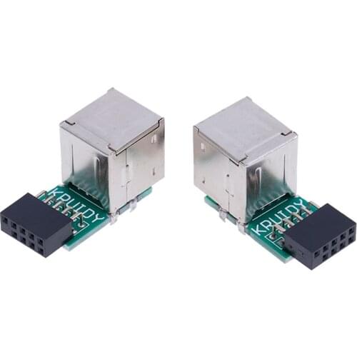 1pc Internal Motherboard 9pin To 2 Port USB 2.0 A Female Adapter Converter PCB Board