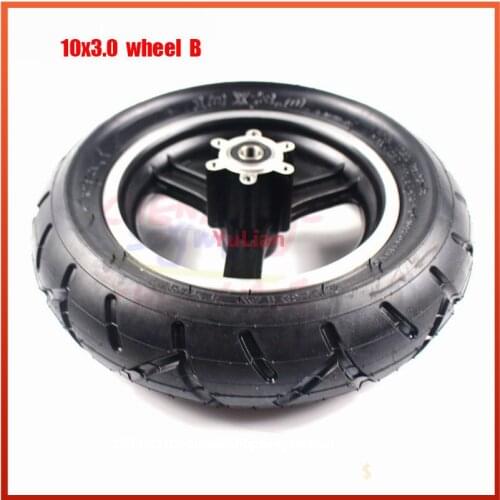 10x3 Inch Outer Tyre Inner Tube and Alloy Disc Brake Rim for 10'' Folding Electric Scooter KUGOO M4 PRO Thickened Widened Wheels