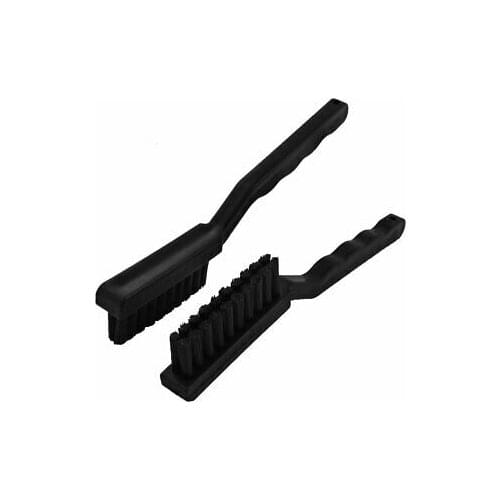 7" Black Nonslip Handle PCB Rework ESD Anti Static Brush Cleaning Tool 2 Pcs