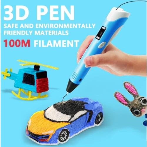 3D Pen LED Screen DIY 3D Printing Pen PLA Filament Creative Toy Gift For Kids Design Drawing 3D Printer Pen Drawing Stift