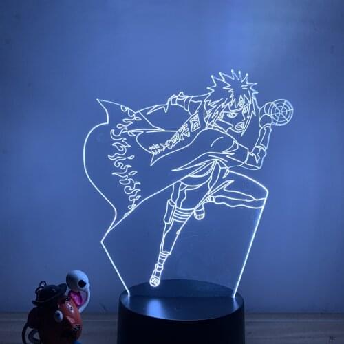 3D LED Night Light Anime Fighting 4th Ver. Action Figure 7 Colors Touch Optical Illusion Table Lamp Mode