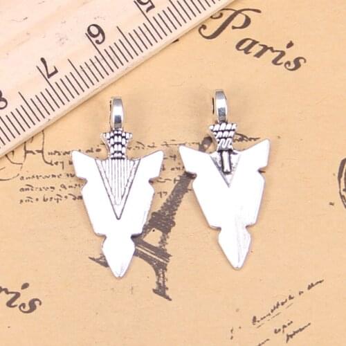 96pcs Charms For Jewelry Making indian arrowhead dagger 28x15mm Antique Silver Plated Pendants DIY Tibetan Silver Necklace