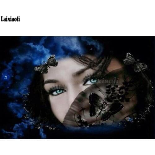 Diy 5d Diamond painting Beauty mask cross stitch full square diamond embroidery butterfly girl mosaic rhinestone Home Decoration