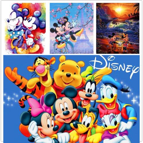 5D DIY Disney Diamond Painting Cross Stitch Mickey Minnie Diamond Art Children Gift New Embroidery Mosaic Christma Gift