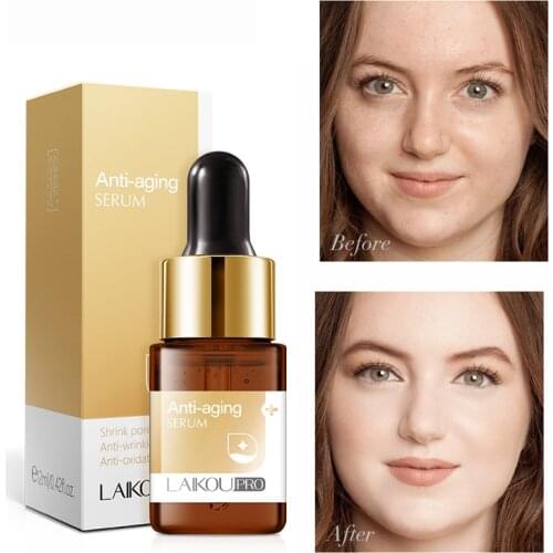12ml LAIKOU Anti-aging Serum Shrink Pores Reduce Fine Lines Anti Wrinkles Moisturizing Skin Care Face Essence Fade Fine LInes