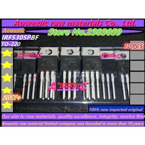 Aoweziic 2017+ 100% new imported original IRF5305 IRF5305PBF TO-220 IRF5305STRLPBF IRF5305S F5305S TO-263 transistor 31A 55V