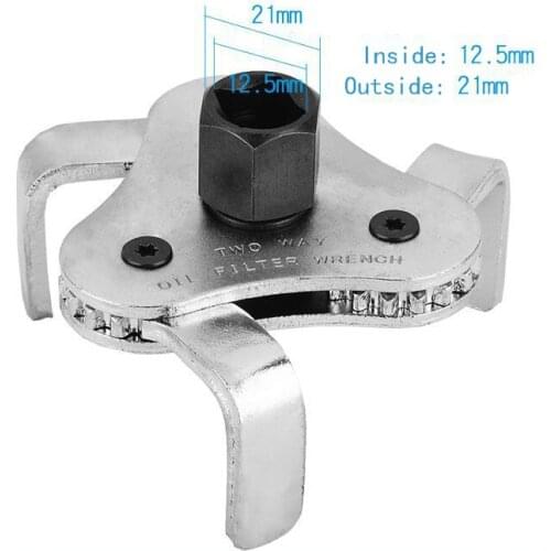 C054 3 Round Flat Jaw Adjustable Alloy Steel 2 Way Oil Fuel Filter Wrench Remover Truck Auto Car Repair Tool Accessories