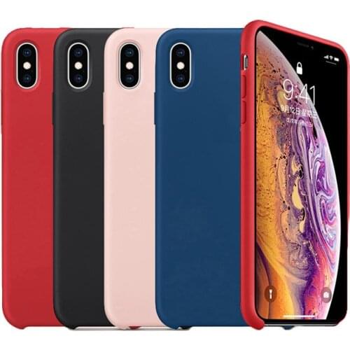 Official Original Phone Case For iPhone X S R M 8 5 SE 7 8 Plus 6S 6 Plus Microfiber Liquid Soft Silicon Phone Back Cover Coque