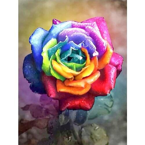 Blooming Colorful Rose Flower Diamond Painting Round Full Drill Floral Nouveaute DIY Mosaic Embroidery 5D Cross Stitch Gifts