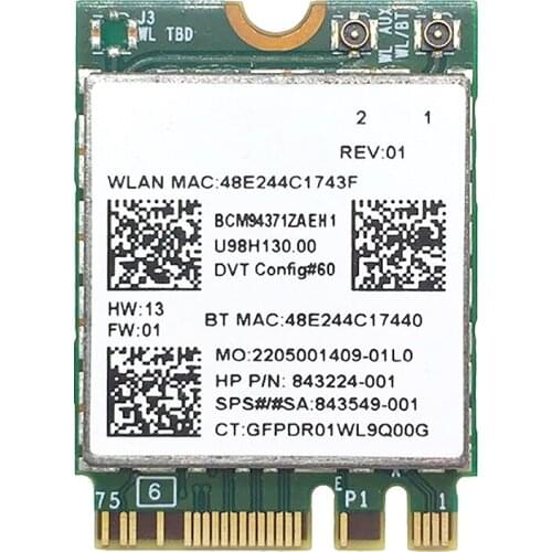 For Broadcom BCM94371 Wireless Network Card 5G/2.4G Dual-Band Bluetooth 4.1 Desktop Notebook Wireless Wifi Module