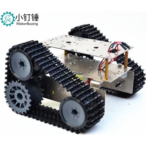 Stainless steel double-deck off-road SUV super-economic tank chassis intelligent car crawler robot for arduino